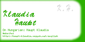 klaudia haupt business card